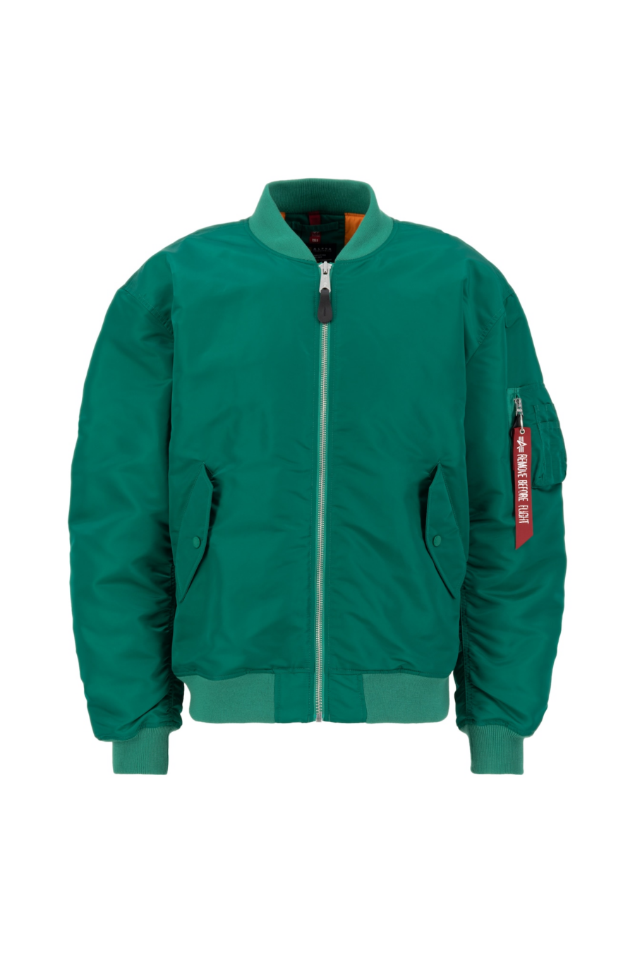 ALPHA INDUSTRIES Átmeneti dzseki 'MA-1 CS'  zöld / piros-Ár