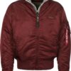 ALPHA INDUSTRIES Átmeneti dzseki 'MA-1 D-Tec'  szürke melír / burgundi vörös