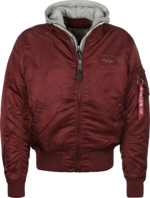 ALPHA INDUSTRIES Átmeneti dzseki 'MA-1 D-Tec'  szürke melír / burgundi vörös