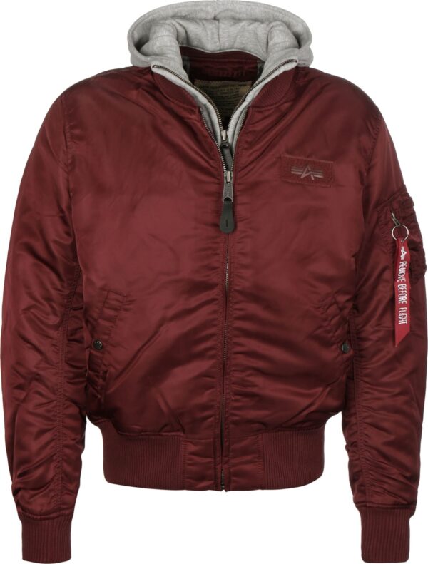 ALPHA INDUSTRIES Átmeneti dzseki 'MA-1 D-Tec'  szürke melír / burgundi vörös