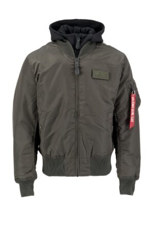 ALPHA INDUSTRIES Átmeneti dzseki 'MA-1 D-Tec'  zöld / piros / fekete / fehér-hu