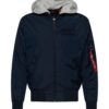ALPHA INDUSTRIES Átmeneti dzseki 'MA-1 TT'  éjkék / szürke melír / piros / fehér