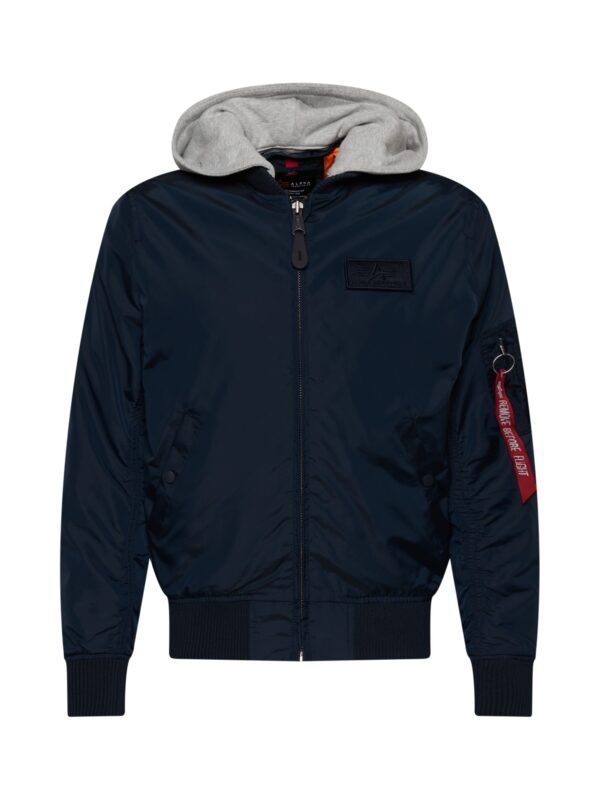 ALPHA INDUSTRIES Átmeneti dzseki 'MA-1 TT'  éjkék / szürke melír / piros / fehér