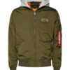 ALPHA INDUSTRIES Átmeneti dzseki 'MA-1 TT'  szürke melír / olíva / piros / fehér