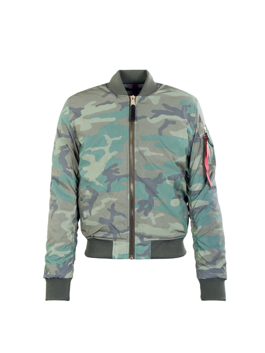 ALPHA INDUSTRIES Átmeneti dzseki 'MA-1 VF 59 Reflective Camo 65'  zöld-Hungary
