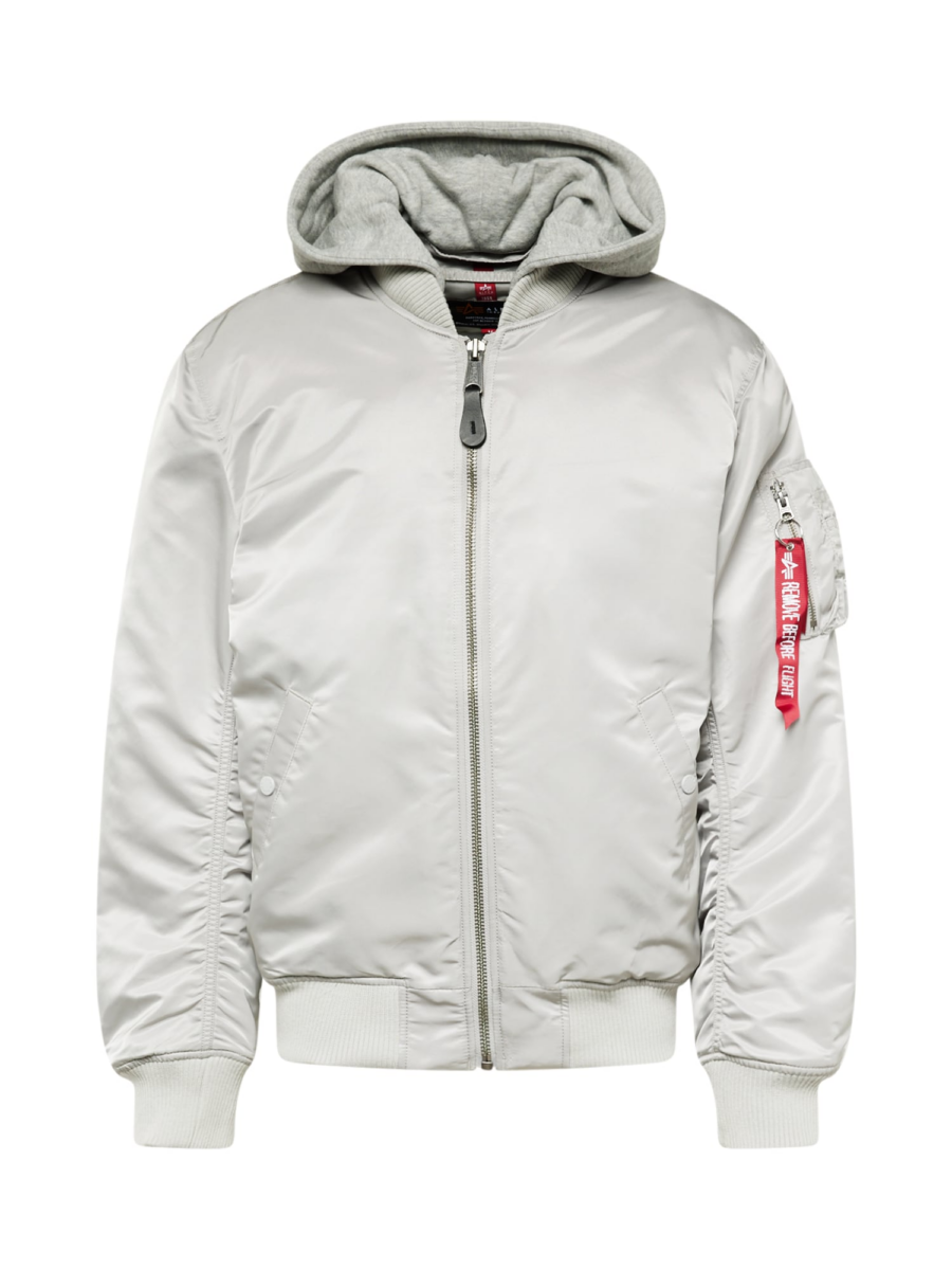 ALPHA INDUSTRIES Átmeneti dzseki 'MA-1 ZH'  világosszürke / piros-Ár