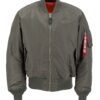 ALPHA INDUSTRIES Átmeneti dzseki 'MA-1'  fenyő / piros / fehér