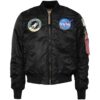 ALPHA INDUSTRIES Átmeneti dzseki 'Nasa'  fekete