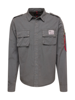 ALPHA INDUSTRIES Átmeneti dzseki 'Urban Military'  sötétszürke / rikító piros / fekete / piszkosfehér-Ár