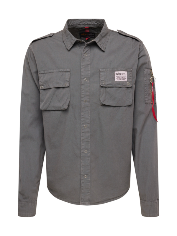 ALPHA INDUSTRIES Átmeneti dzseki 'Urban Military'  sötétszürke / rikító piros / fekete / piszkosfehér-Ár