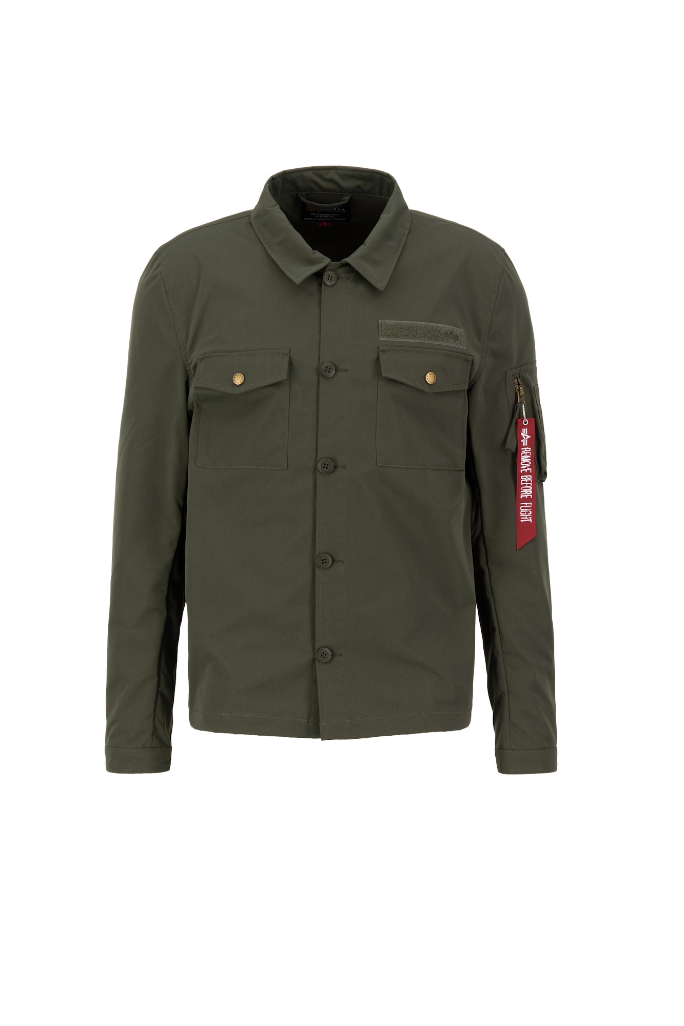 ALPHA INDUSTRIES Átmeneti dzseki  khaki / piros / fehér-Hungary