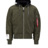 ALPHA INDUSTRIES Átmeneti dzseki  olíva / fekete / fehér-Hungary