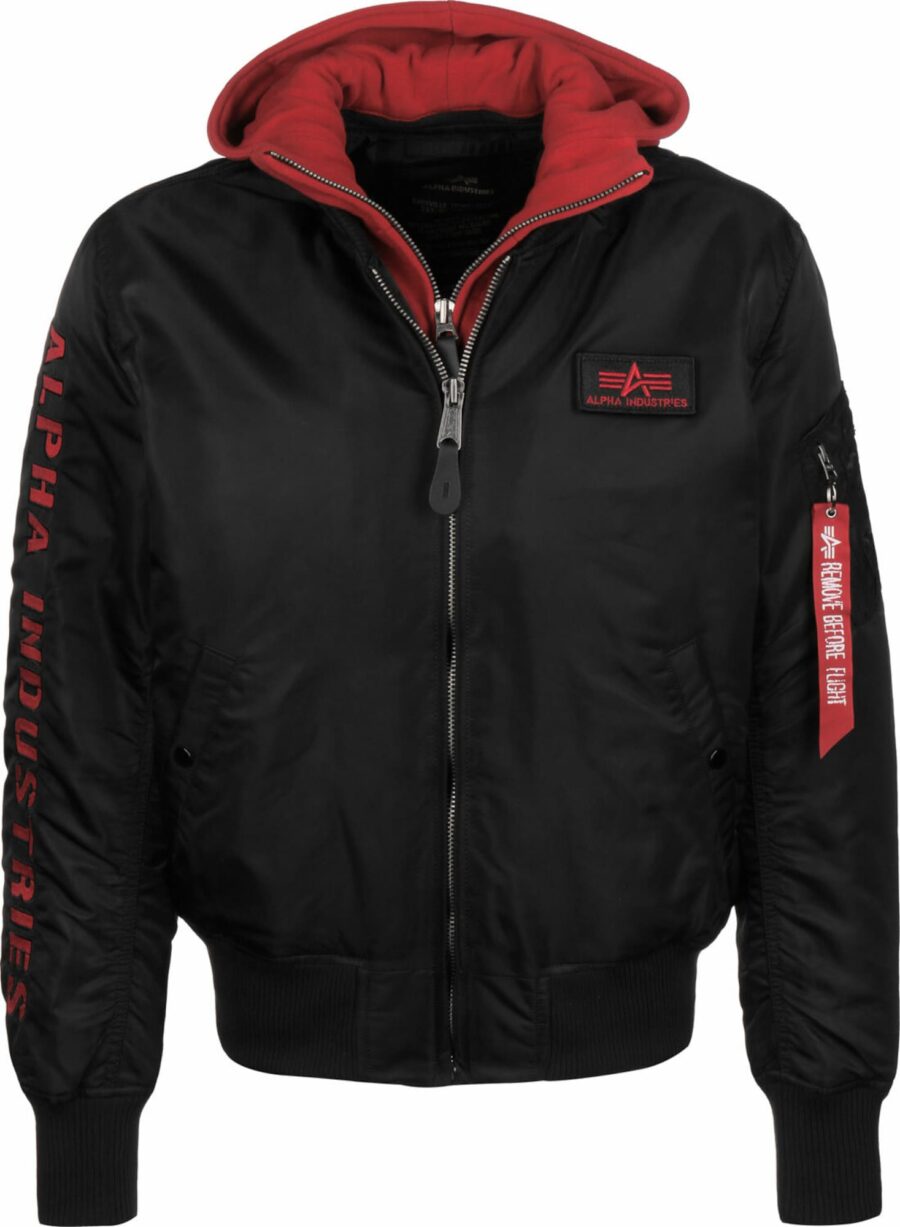 ALPHA INDUSTRIES Átmeneti dzseki  piros / fekete-hu