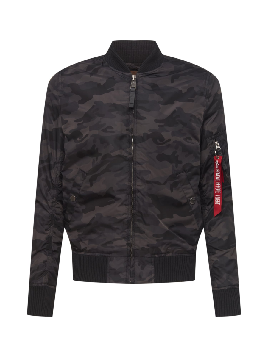 ALPHA INDUSTRIES Átmeneti dzseki  sötétszürke / piros / fekete / fehér-Hungary