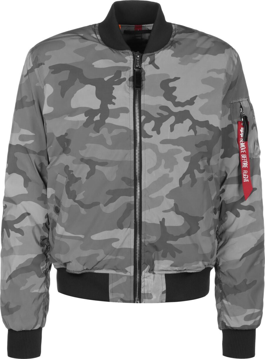 ALPHA INDUSTRIES Átmeneti dzseki  szürke / sötétszürke / rubinvörös / fekete-hu