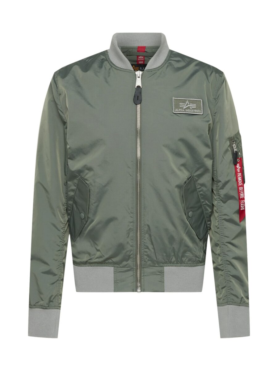 ALPHA INDUSTRIES Átmeneti dzseki  világosszürke / khaki / piros / fekete-hu