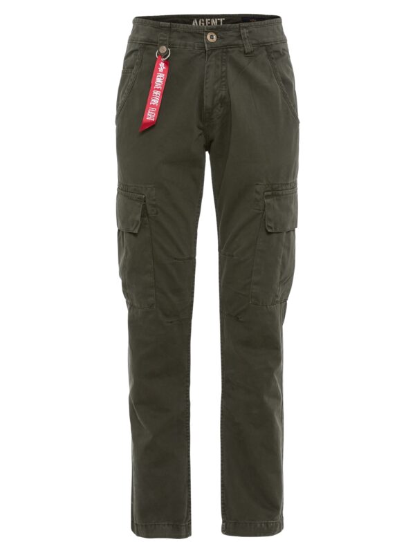 ALPHA INDUSTRIES Cargo nadrágok 'Agent'  khaki / piros / fehér