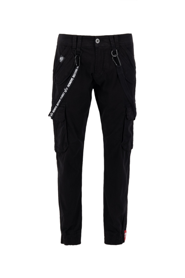 ALPHA INDUSTRIES Cargo nadrágok  fekete / fehér-Hungary