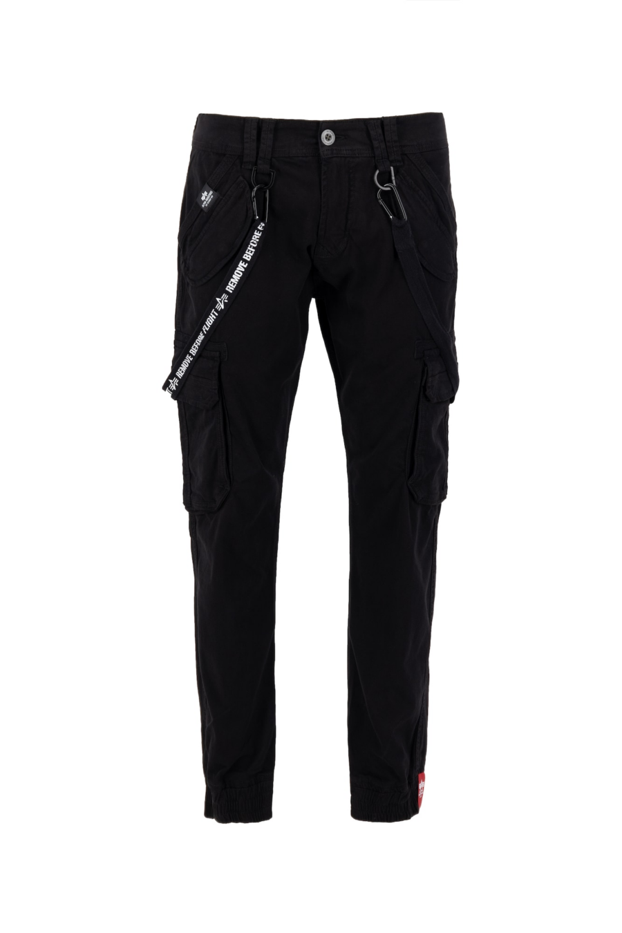 ALPHA INDUSTRIES Cargo nadrágok  fekete / fehér-Hungary