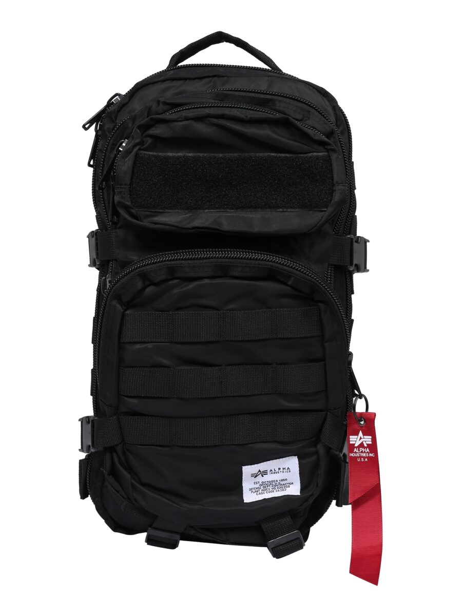 ALPHA INDUSTRIES Hátizsák  fekete / fehér-hu