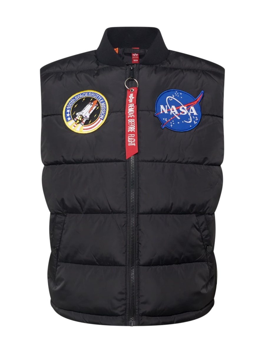 ALPHA INDUSTRIES Mellény 'NASA'  kék / sárga / piros / fekete-Hungary
