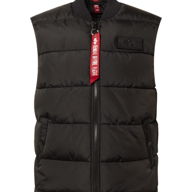ALPHA INDUSTRIES Mellény  piros / fekete / fehér-hu