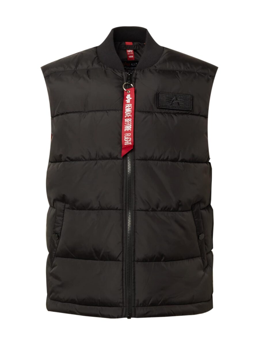 ALPHA INDUSTRIES Mellény  piros / fekete / fehér-hu