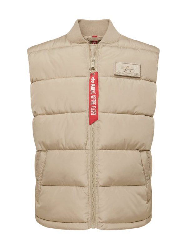 ALPHA INDUSTRIES Mellény  világos bézs / piros / fehér-Ár