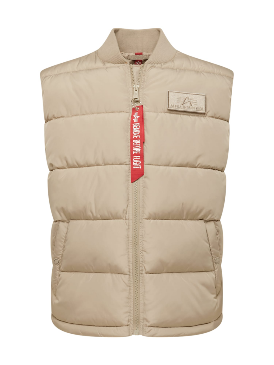 ALPHA INDUSTRIES Mellény  világos bézs / piros / fehér-Ár