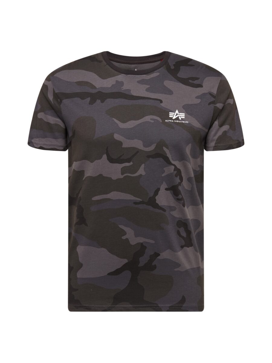 ALPHA INDUSTRIES Póló  antracit / grafit / sötétszürke / fehér-hu