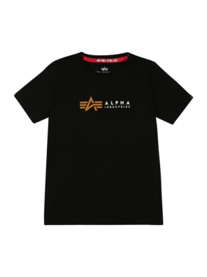 ALPHA INDUSTRIES Póló  aranysárga / fekete / fehér-Hungary