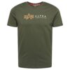 ALPHA INDUSTRIES Póló  aranysárga / olíva / fehér-hu