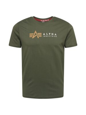 ALPHA INDUSTRIES Póló  aranysárga / olíva / fehér-hu