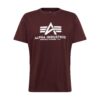 ALPHA INDUSTRIES Póló  borvörös / fehér