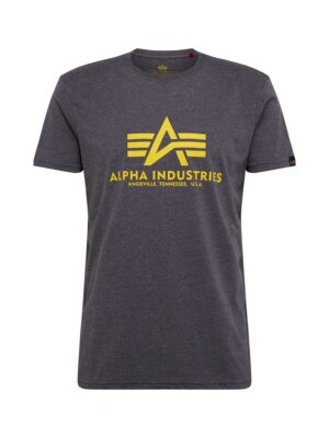 ALPHA INDUSTRIES Póló  citromsárga / sötétszürke