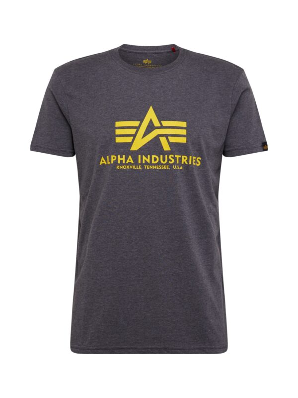 ALPHA INDUSTRIES Póló  citromsárga / sötétszürke