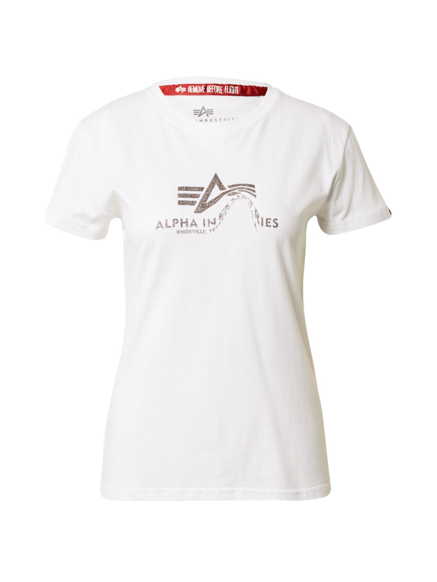 ALPHA INDUSTRIES Póló  ezüst / fehér-Hungary