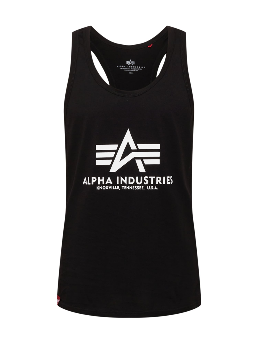 ALPHA INDUSTRIES Póló  fekete / fehér-Hungary