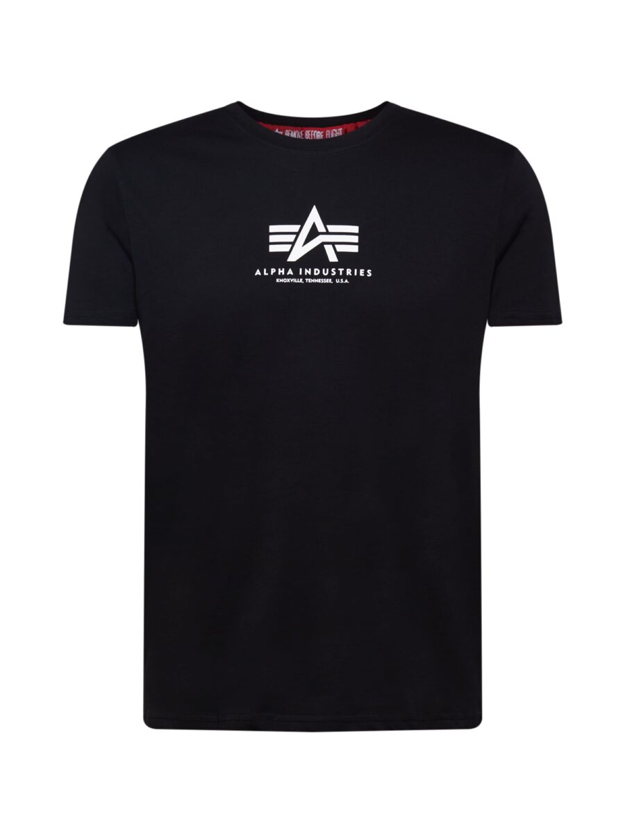 ALPHA INDUSTRIES Póló  fekete / fehér-hu