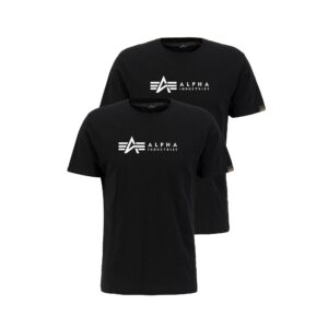 ALPHA INDUSTRIES Póló  fekete / fehér-hu