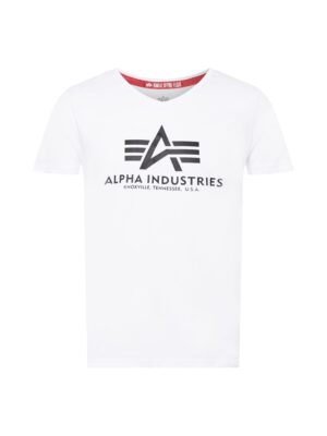 ALPHA INDUSTRIES Póló  fekete / fehér-hu