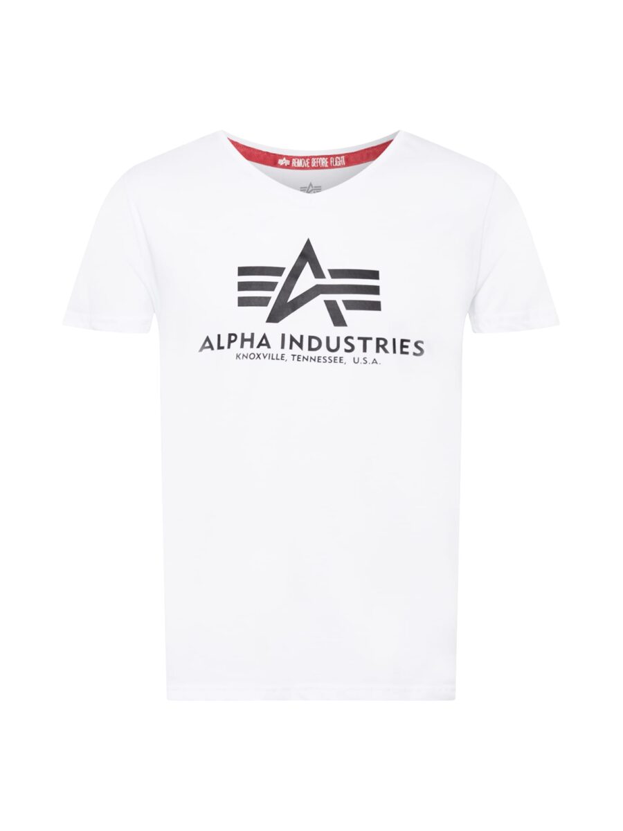 ALPHA INDUSTRIES Póló  fekete / fehér-hu