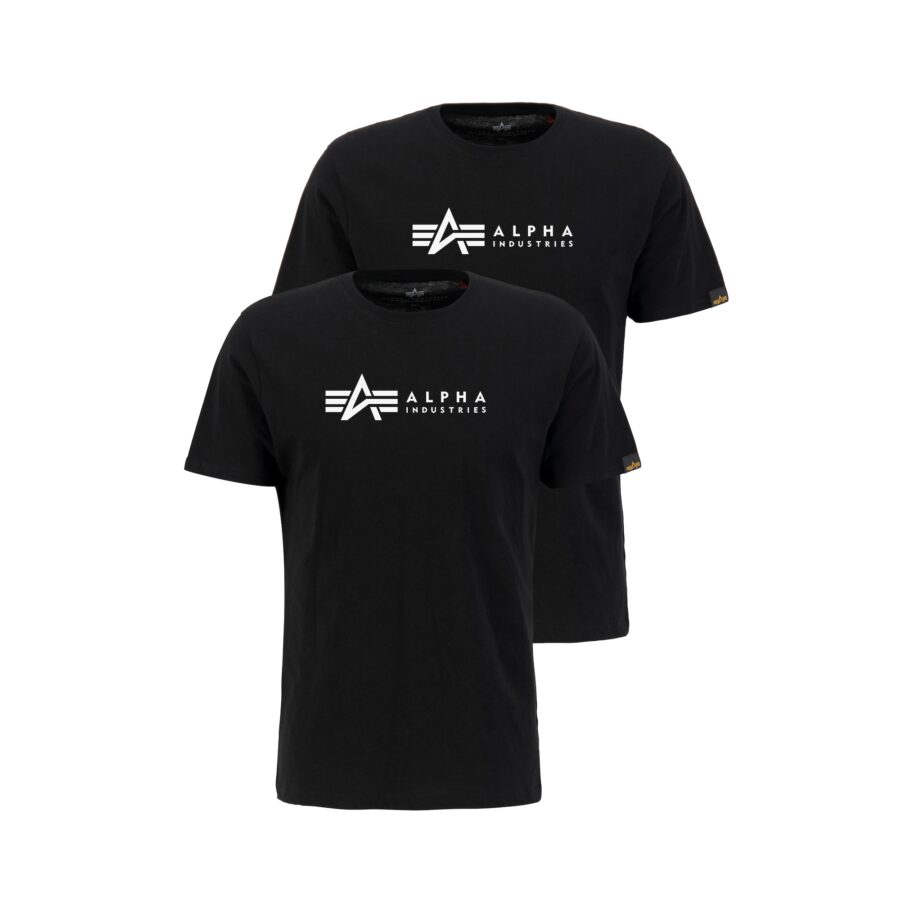 ALPHA INDUSTRIES Póló  fekete / fehér-hu