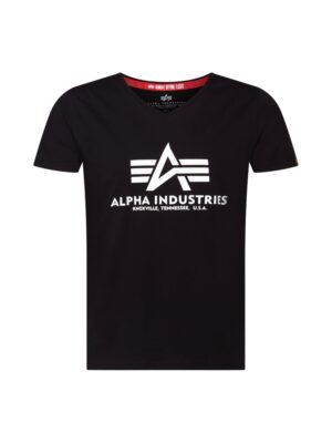 ALPHA INDUSTRIES Póló  fekete / fehér-hu