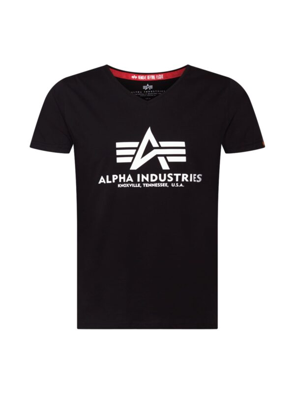 ALPHA INDUSTRIES Póló  fekete / fehér-hu
