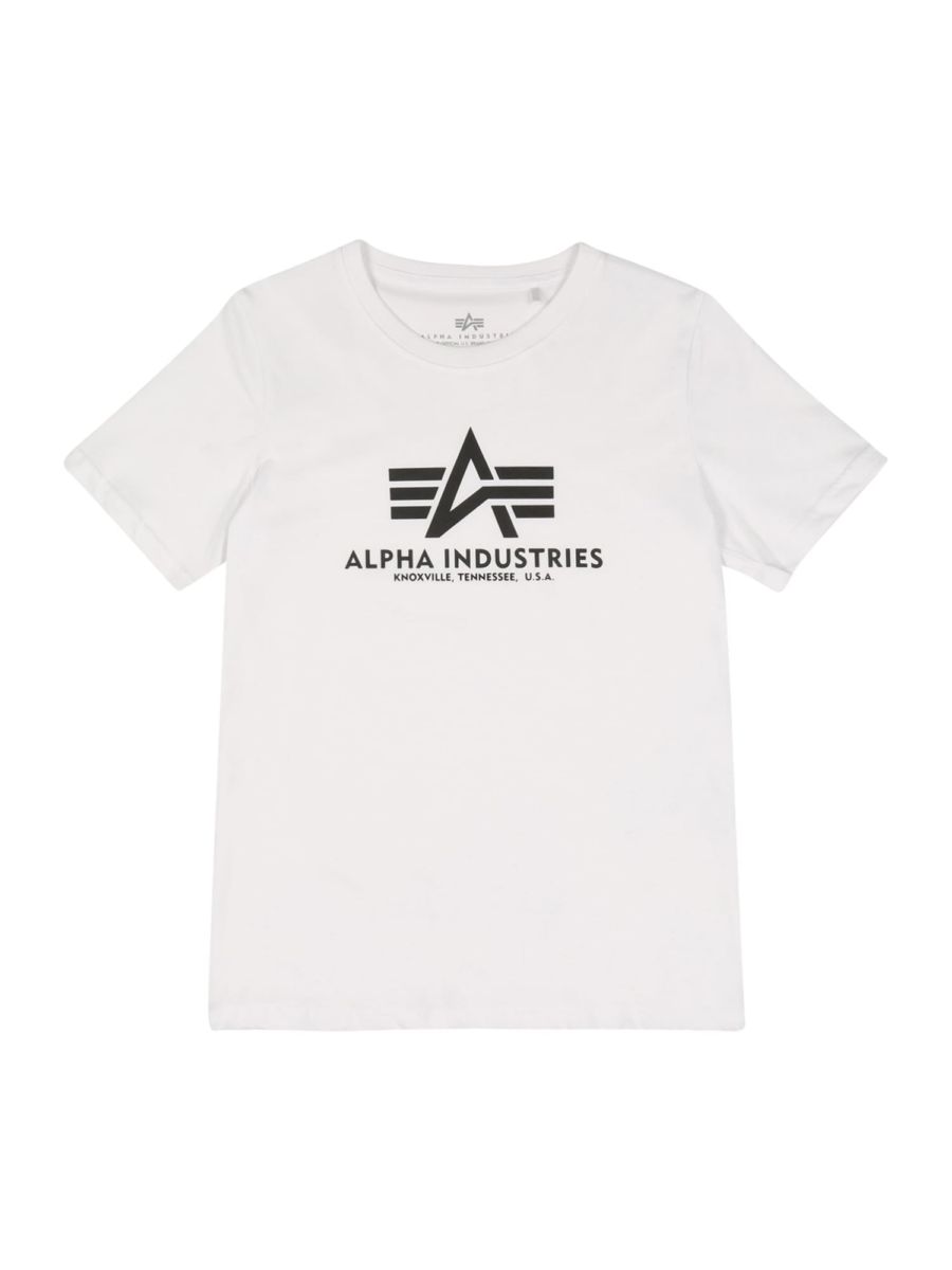 ALPHA INDUSTRIES Póló  fekete / piszkosfehér-Hungary