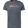 ALPHA INDUSTRIES Póló  grafit / sárgabarack / fehér-Hungary