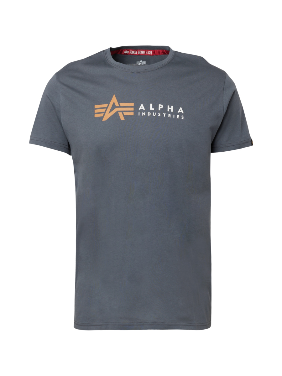 ALPHA INDUSTRIES Póló  grafit / sárgabarack / fehér-Hungary