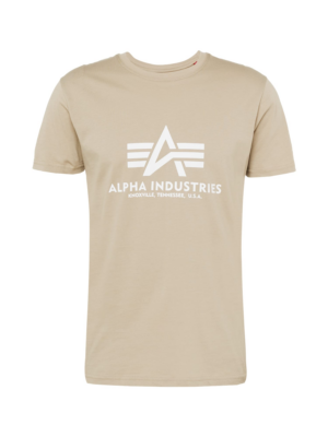 ALPHA INDUSTRIES Póló  homok / fehér-Hungary