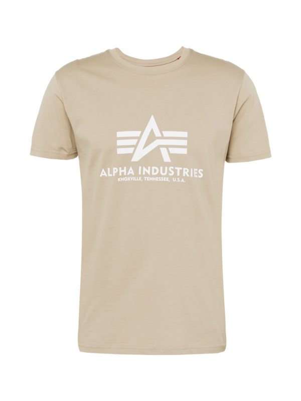 ALPHA INDUSTRIES Póló  homok / fehér-Hungary